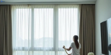 Delicate sheer drape cleaning new-chum Matty Curtain Cleaning